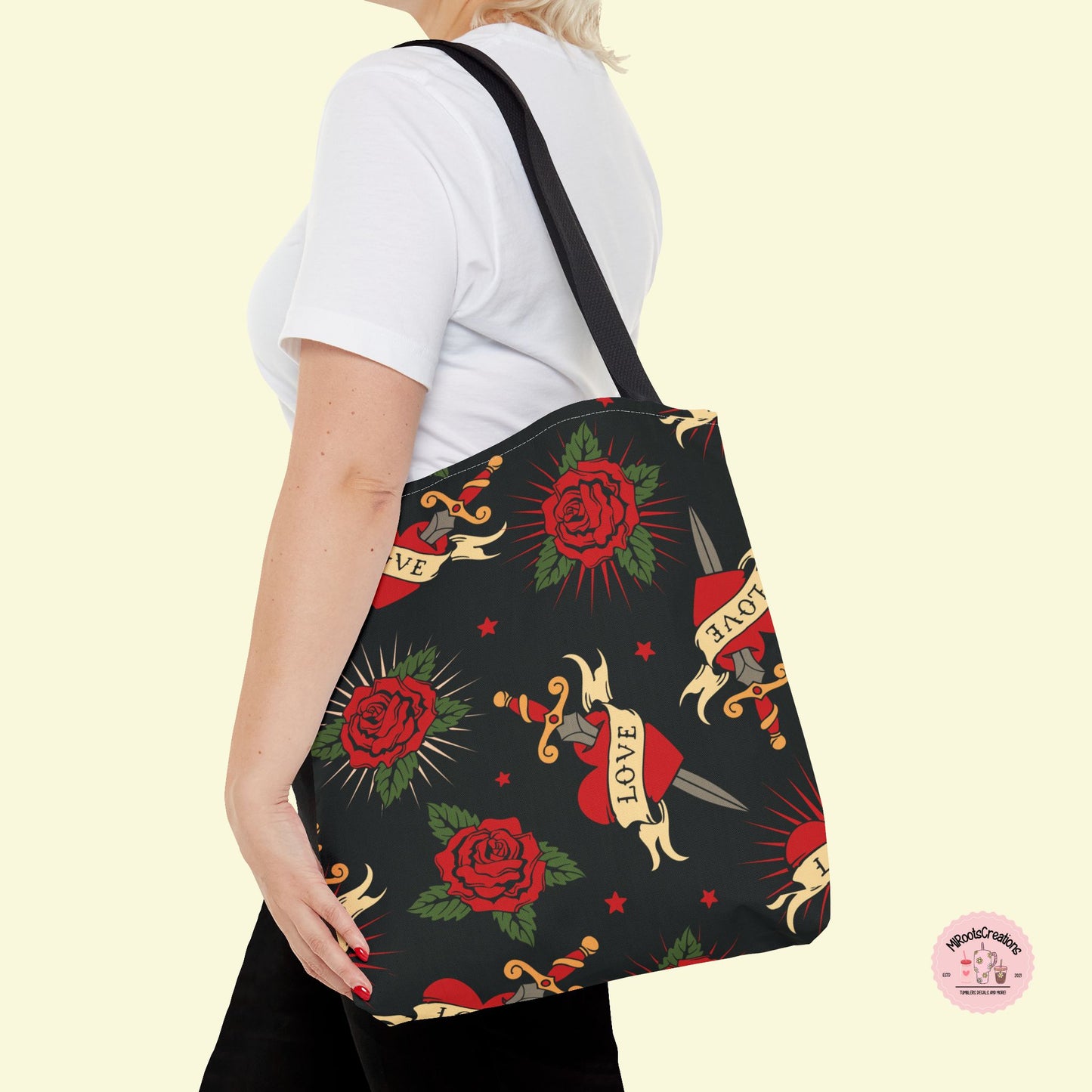 Rose Tattoo (Hardy Inspired) Tote Bag