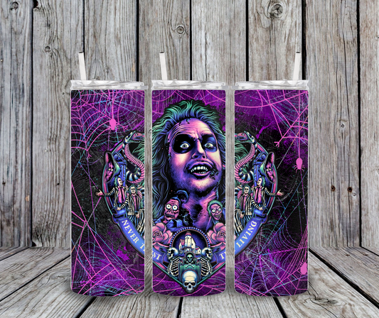 20 oz Beetlejuice Never Trust the Living Halloween Tumbler