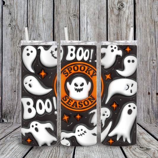 20 oz Boo Spooky Season Ghost Puff Halloween Tumbler