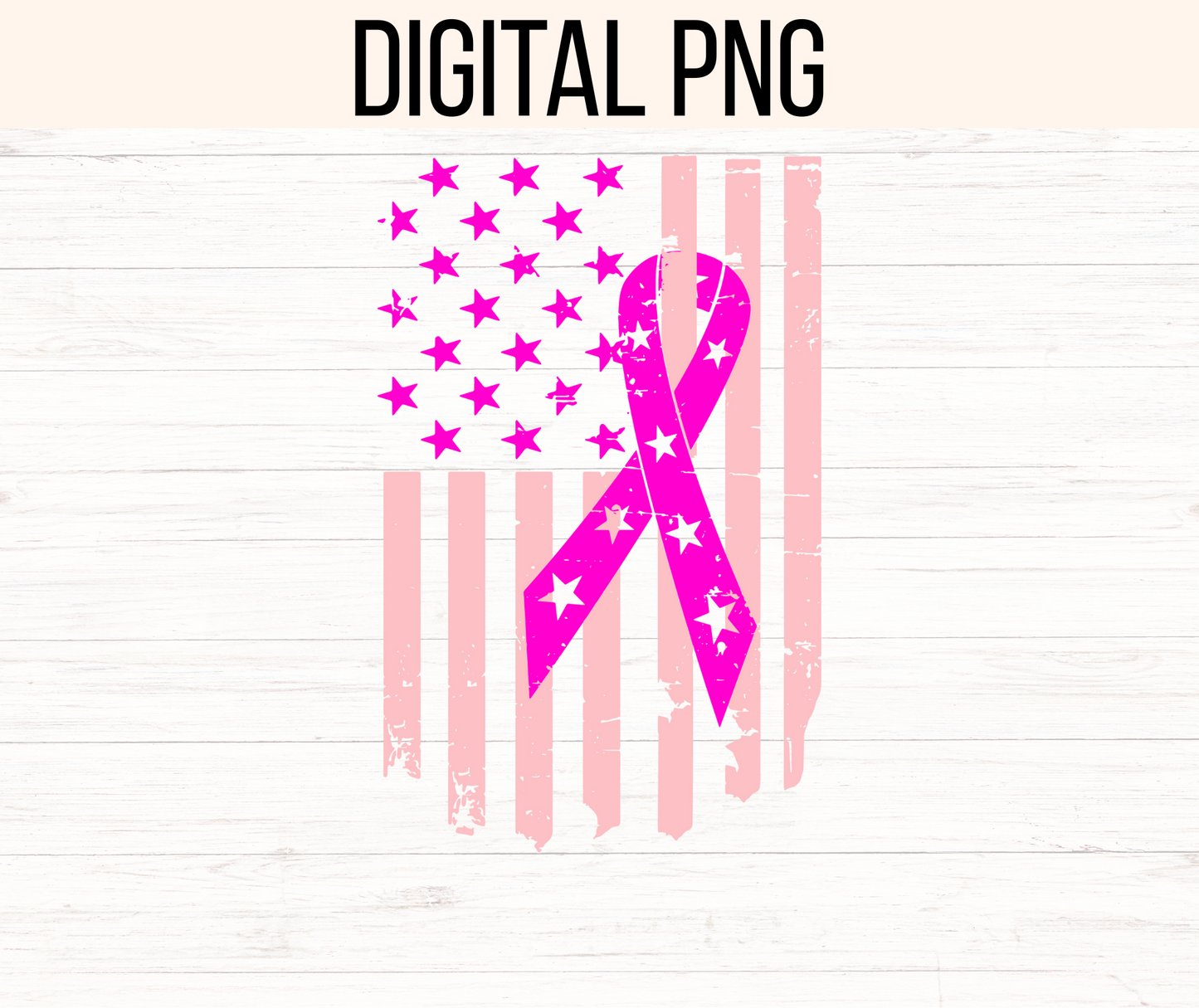 Breast Cancer Ribbon Flag Png. 300 dpi, ready to print, instant download.