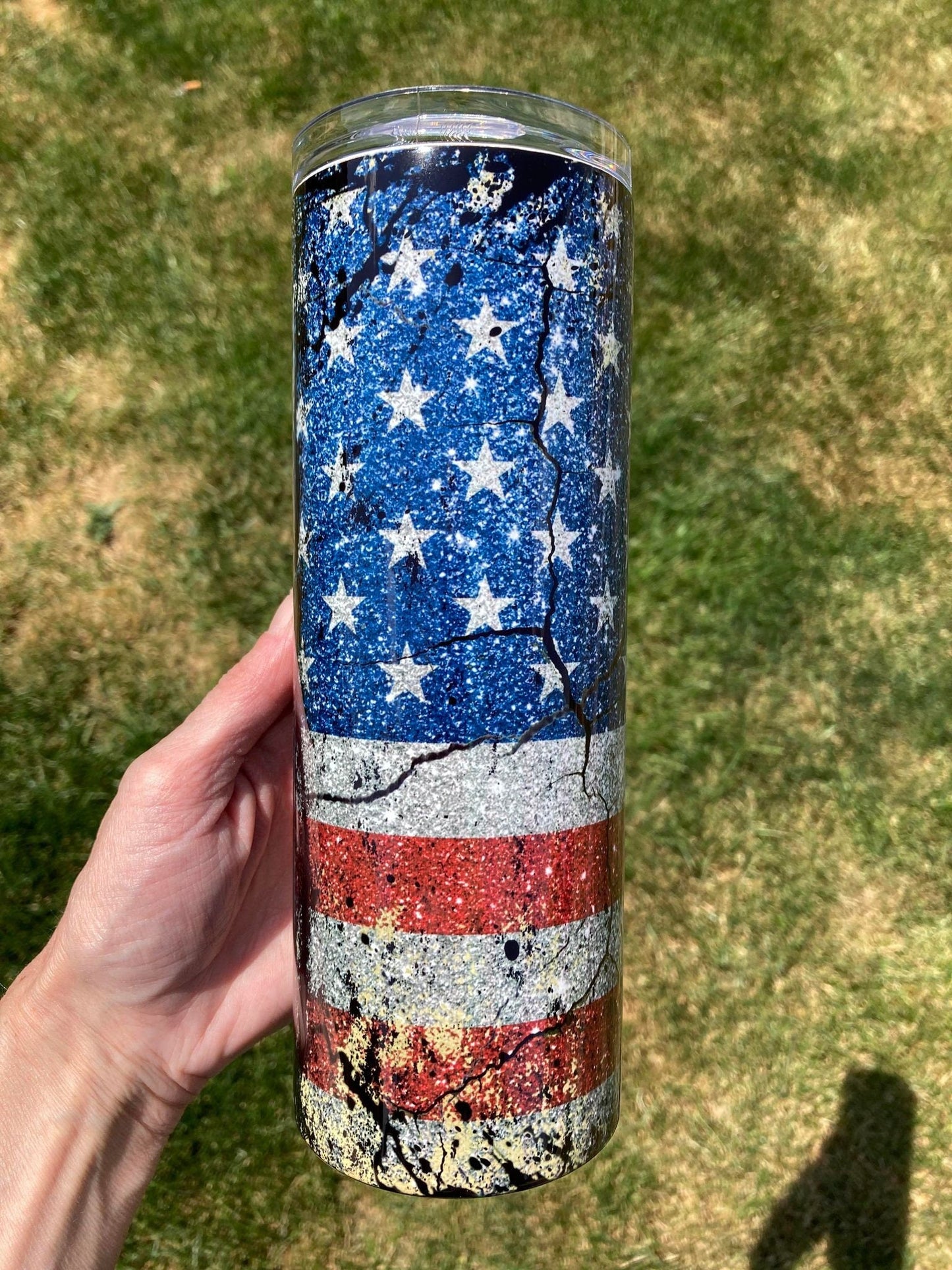 20 oz Distressed American Flag Tumbler