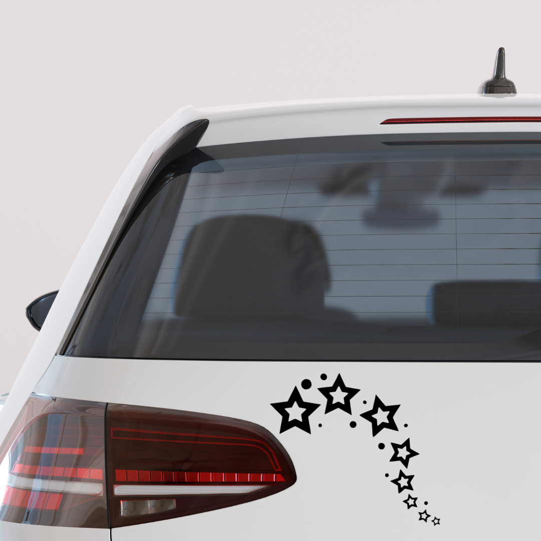 Floating Stars vinyl car decal bumper sticker