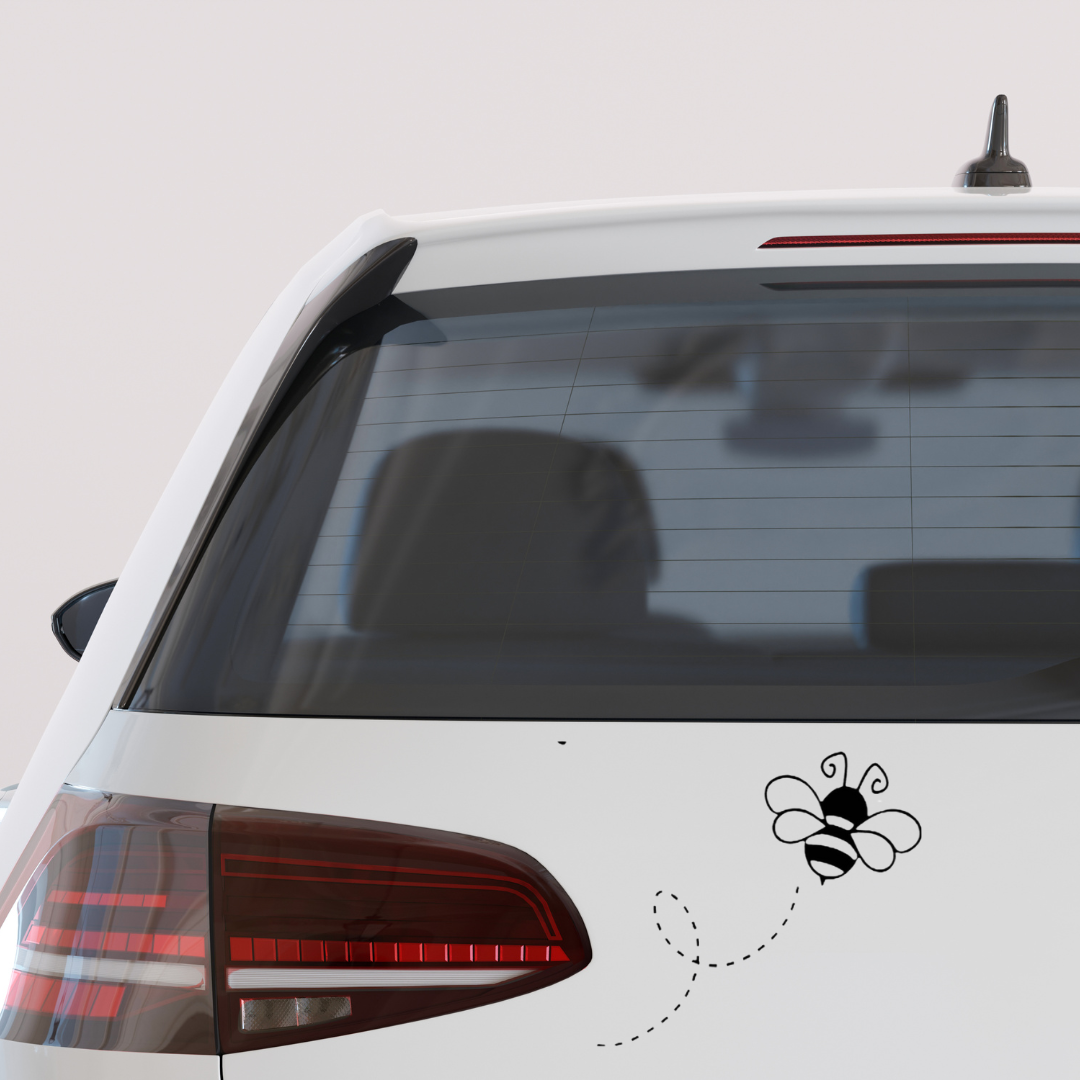 Flying Bumblebee vinyl car decal bumper sticker