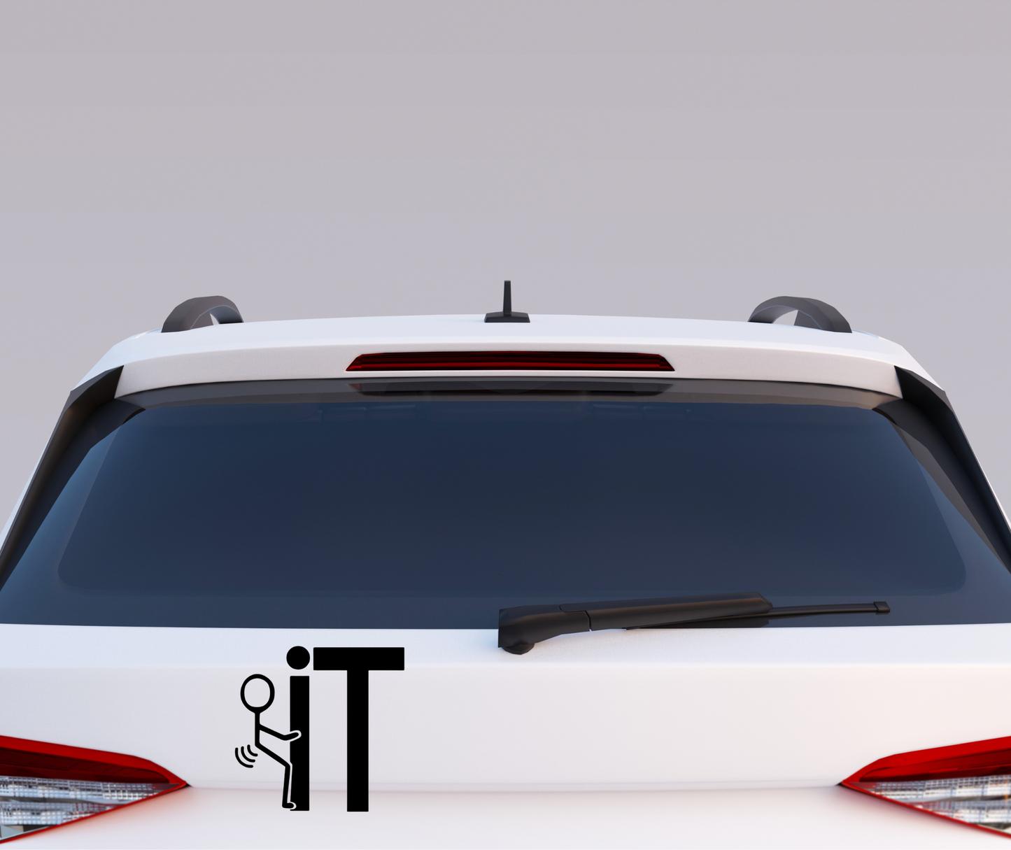 Fuck It Stick Figure decal – adult humor vinyl sticker with stick man graphic – waterproof car, truck, laptop, and tumbler decal