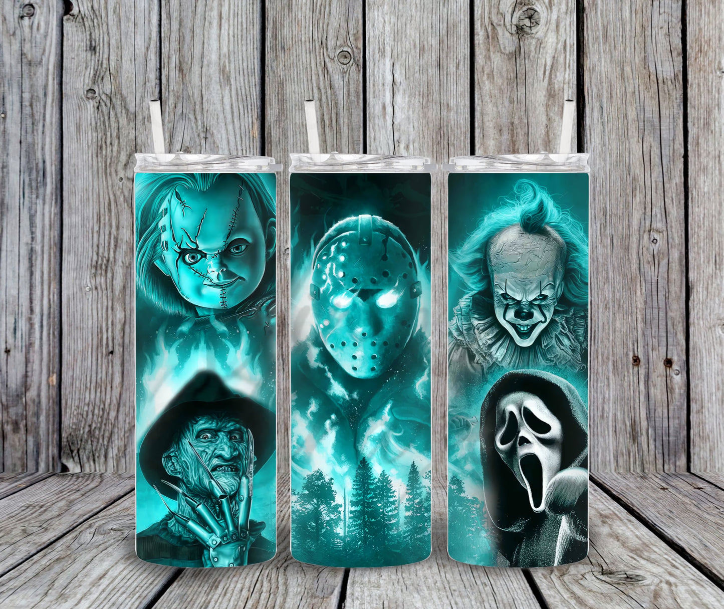 20 oz Horror Stars Movie Halloween Tumbler