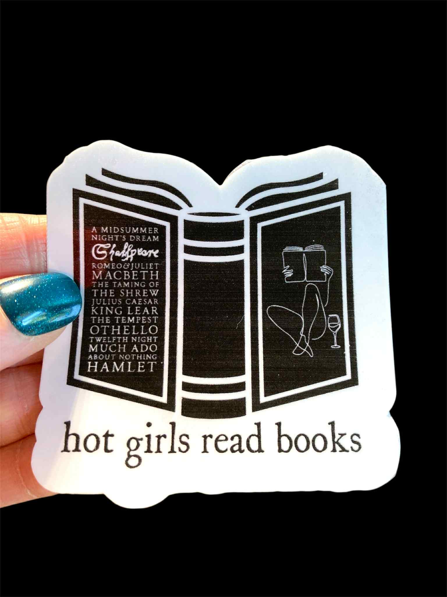 Waterproof Hot Girls Read Books (Bookish) Stickers