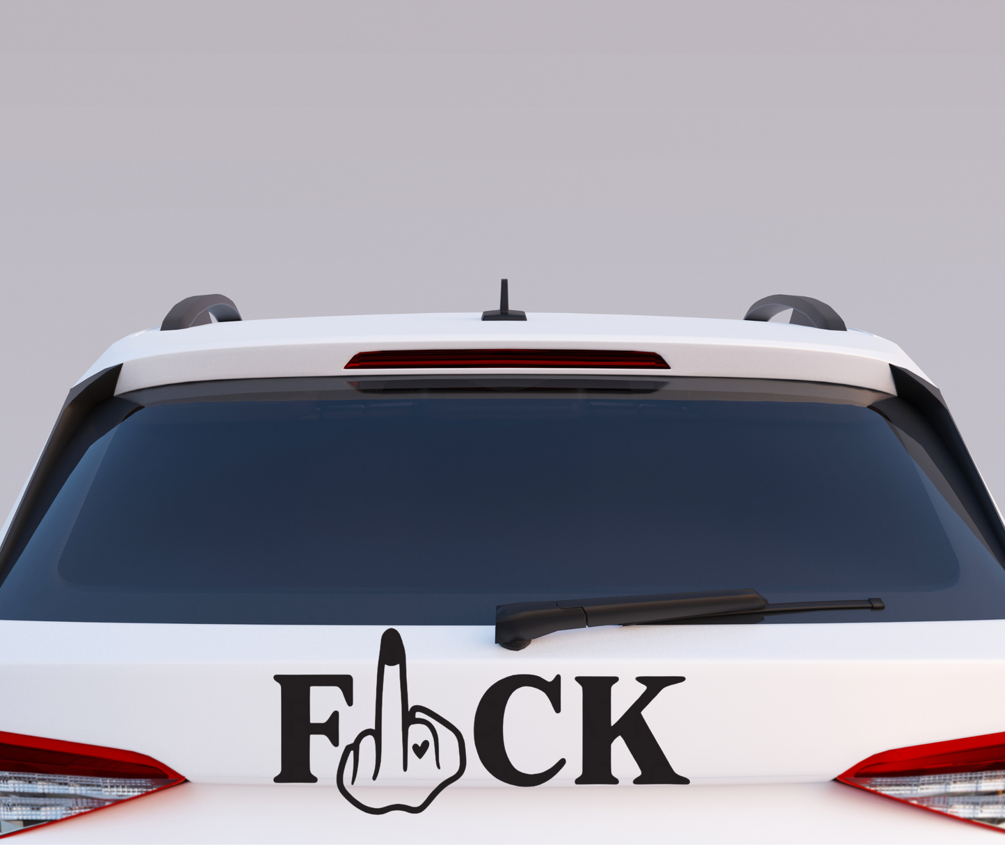 Middle Finger Fuck You/Fuck Off vinyl car decal bumper sticker