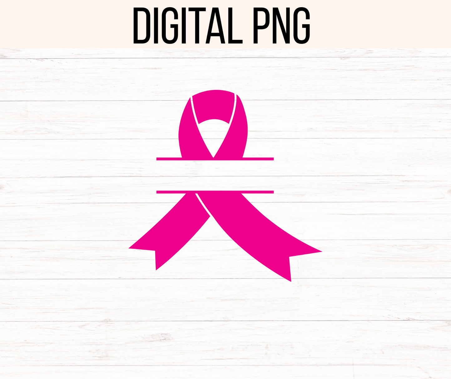 Monogram Breast Cancer Ribbon Png. 300 dpi, ready to print, instant download.