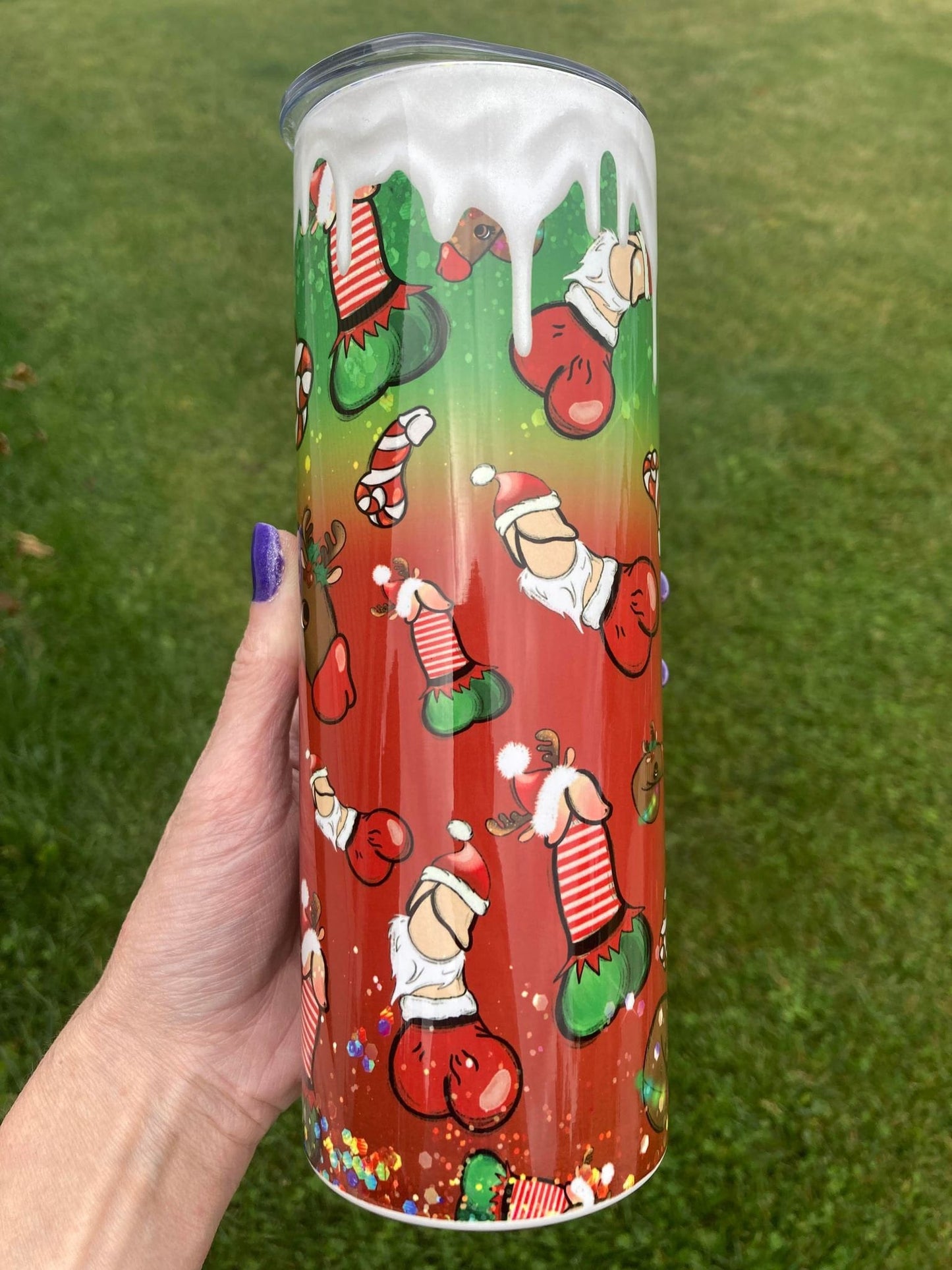 20 oz Christmas Santa Penis Tumbler