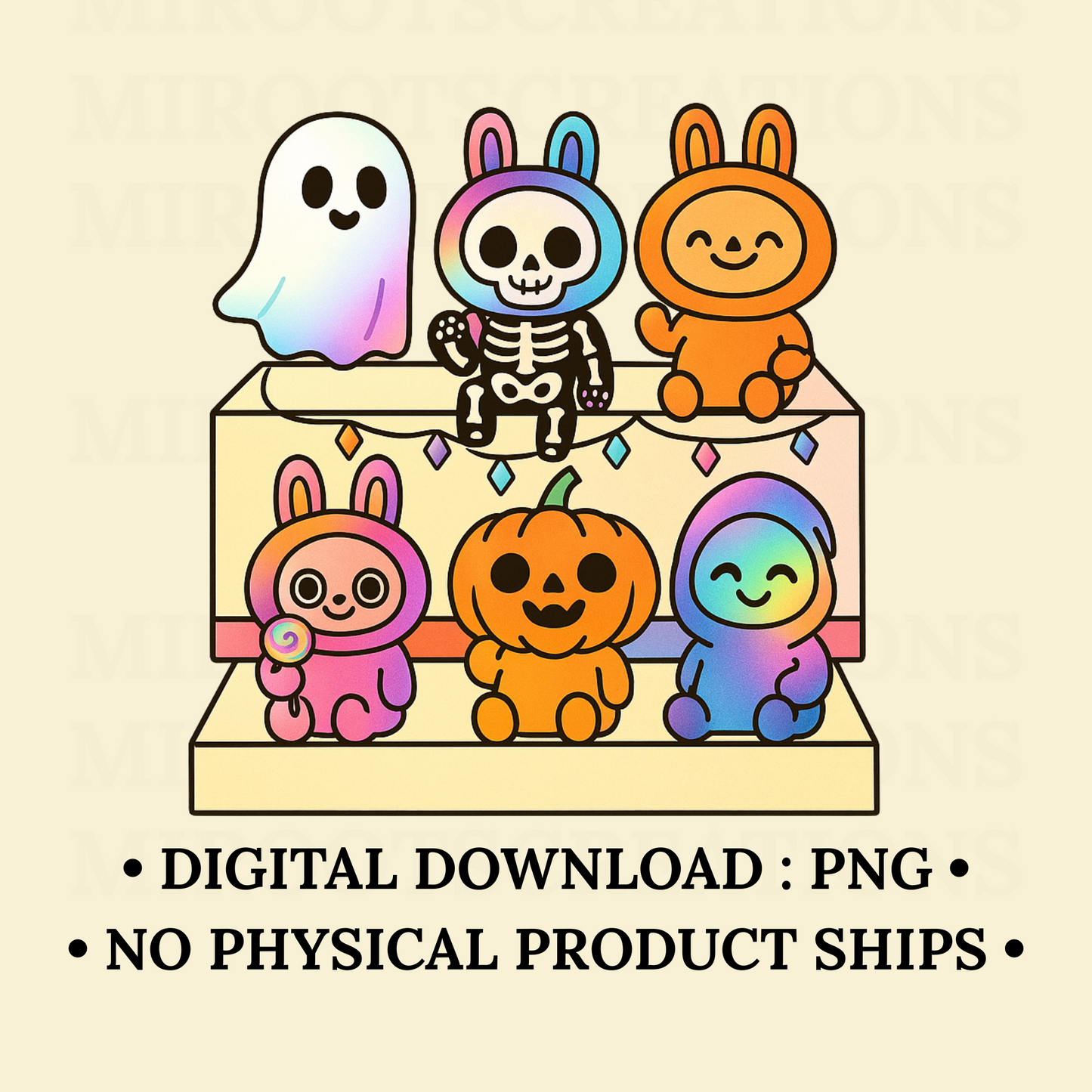 Halloween Labubu Inspired PNG Bundle
