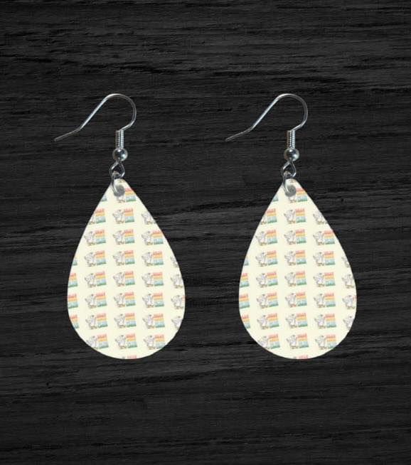 Teardrop shaped; Silly Goose on the Loose earrings