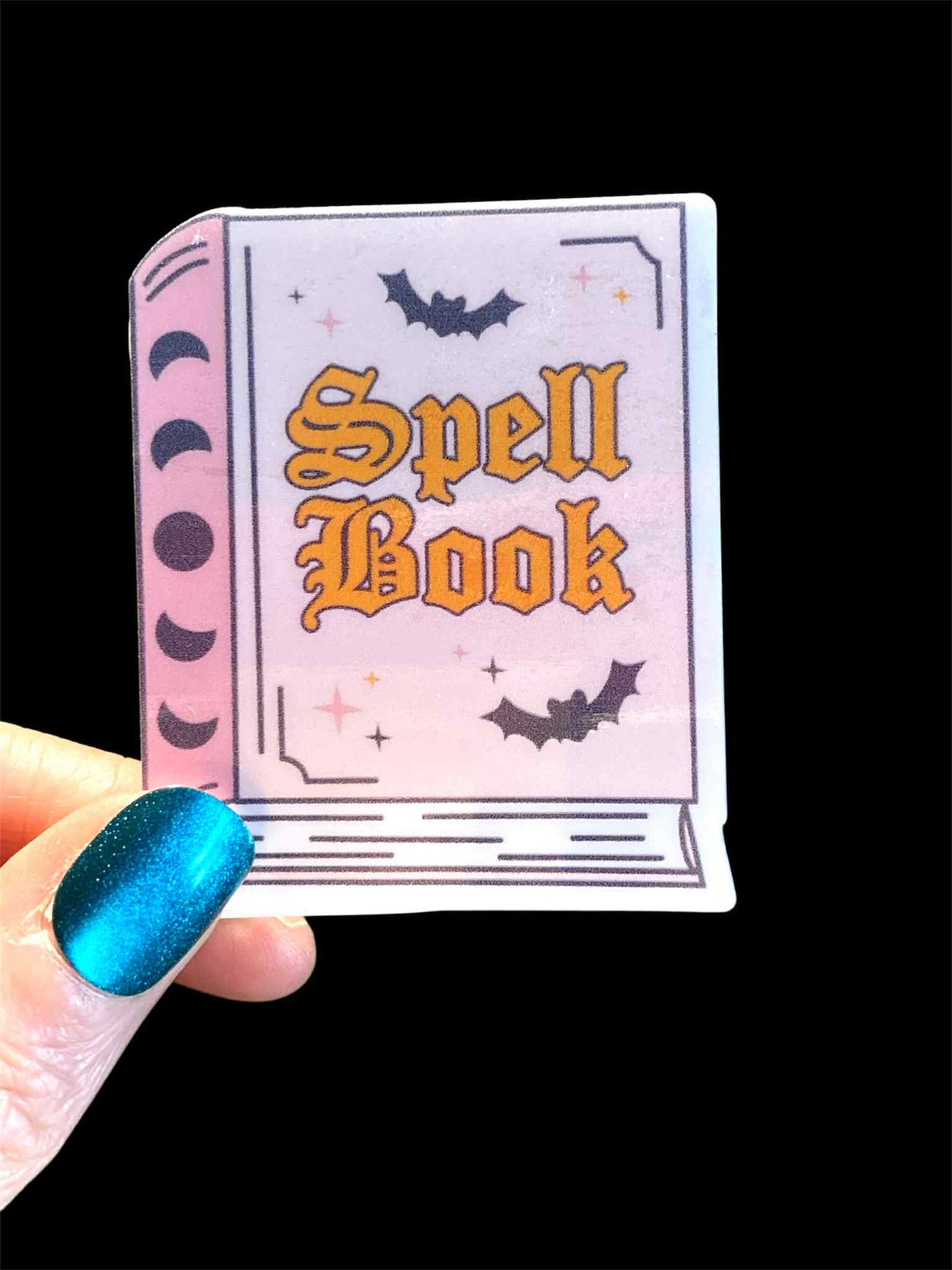 Cute and spooky waterproof spell book sticker