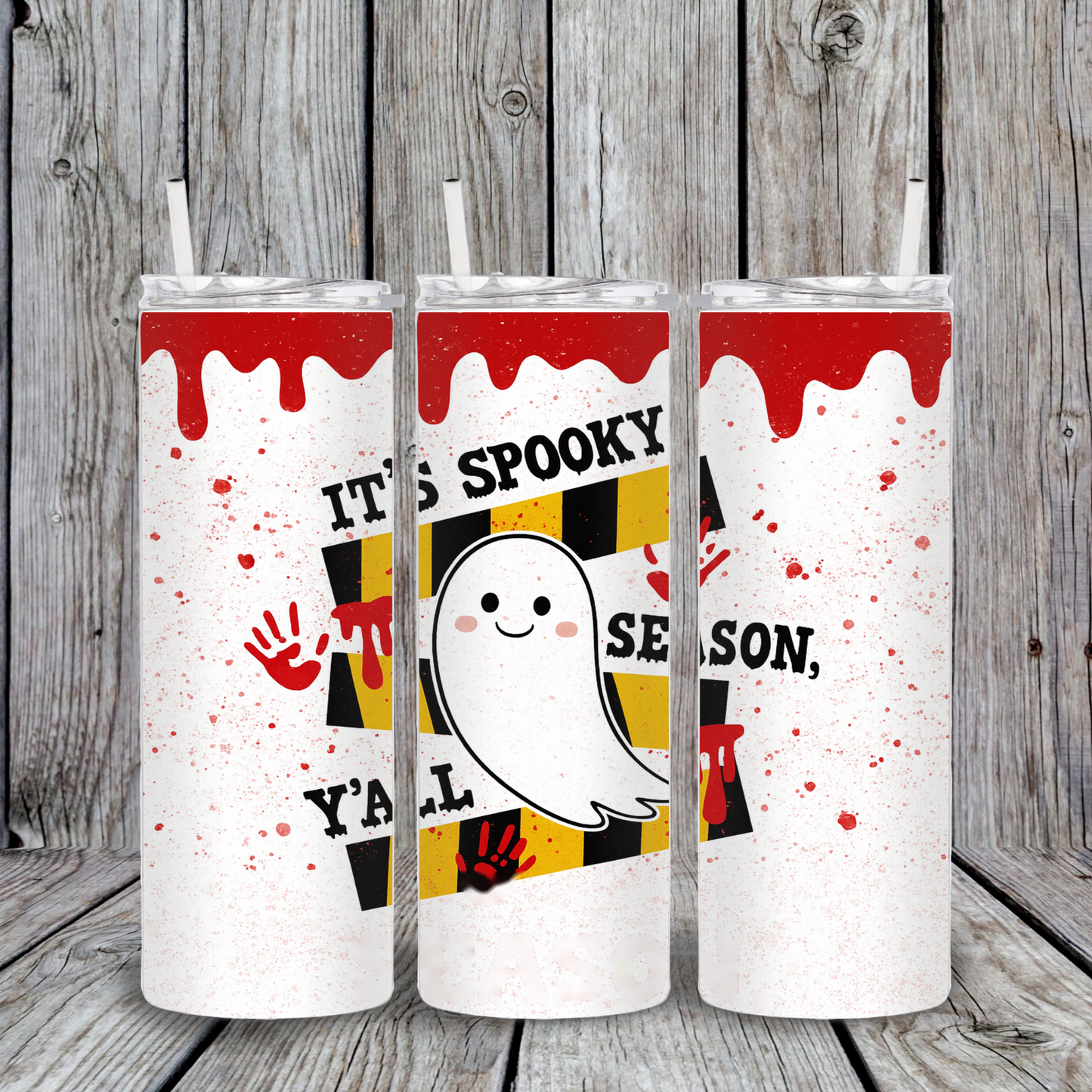 It's Spooky Season Y'all Ghost Crime Scene Halloween Tumbler