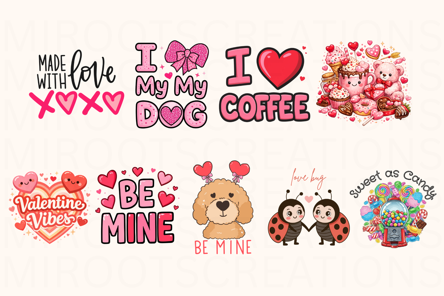 100 Valentine Png Bundle MIRootsCreations 