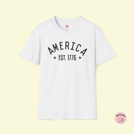Patriotic America Est 1776 4th of July holiday shirt