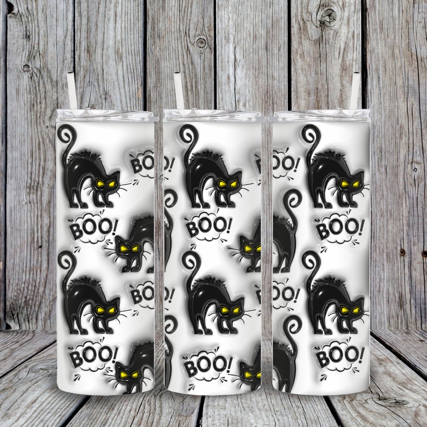 20 oz Halloween Black Cat 3D Tumbler
