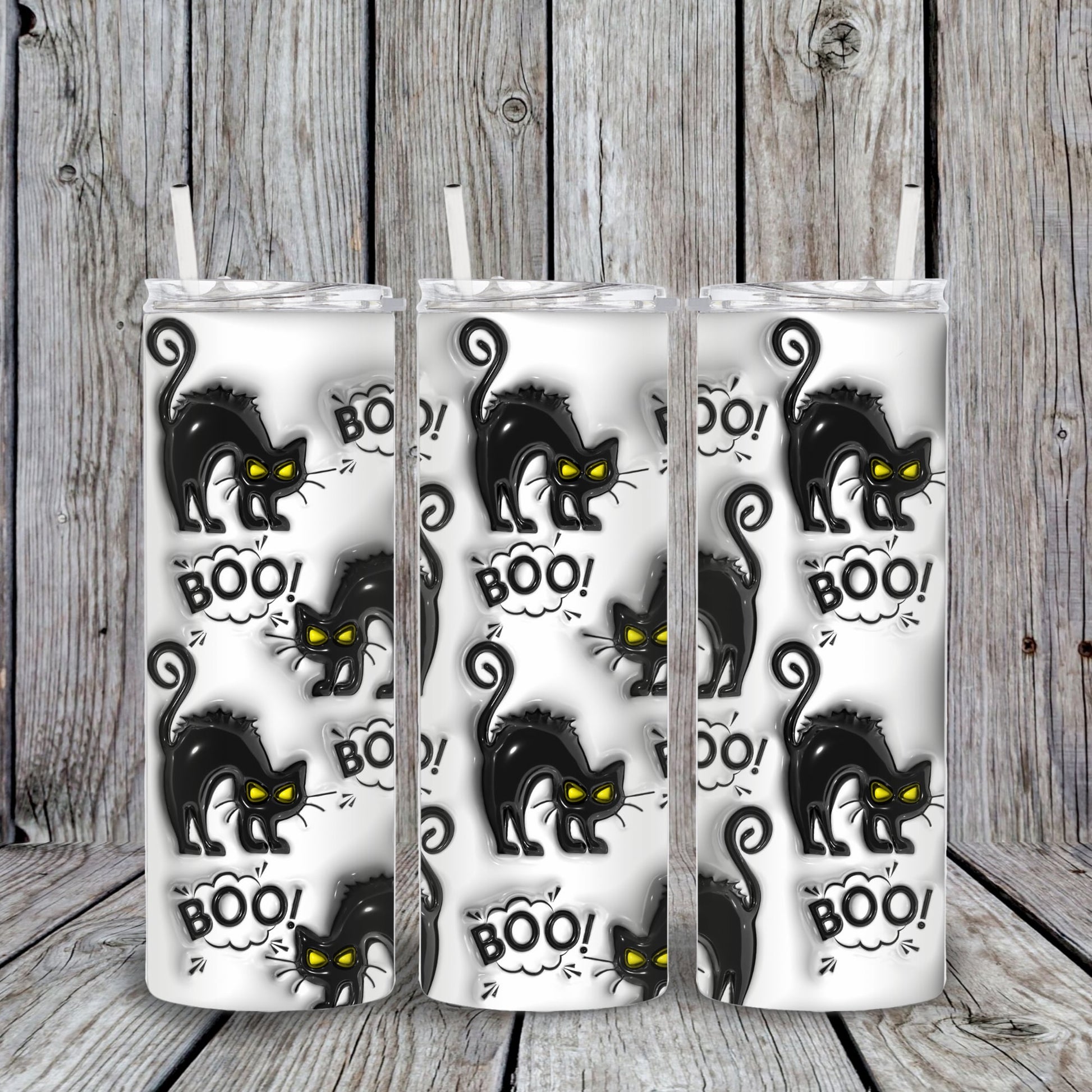 20 oz Halloween Black Cat 3D Tumbler