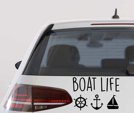 Boat Life vinyl car decal bumper sticker