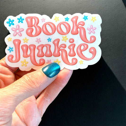 Waterproof Book Junkie Sticker