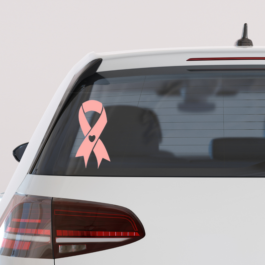 Pink Breast Cancer Ribbon Decal