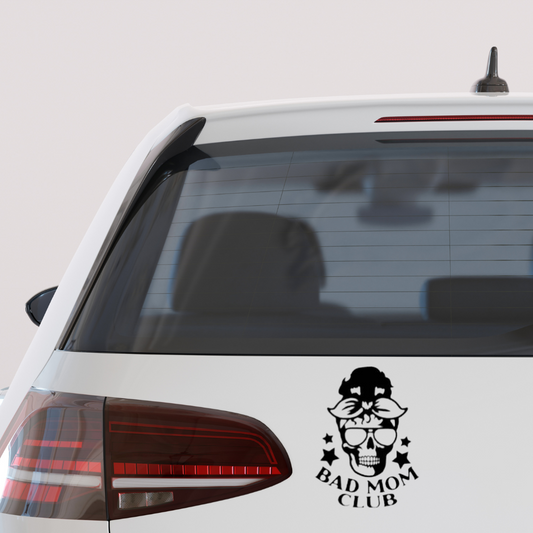 Bad Moms Club Skull Decal