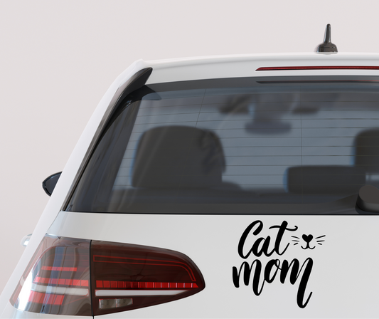 Cat Mom (Whiskers) vinyl car decal bumper sticker