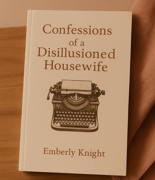 Book cover of Confessions of a Disillusioned Housewife by Emberly Knight, a raw memoir about betrayal, trauma, mental health, and healing.