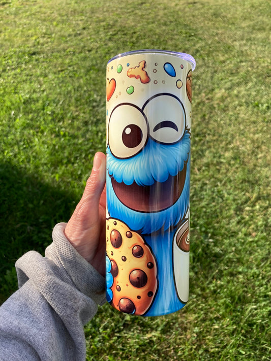 20 oz Cookie Monster (Sesame Street) Cookie Tumbler - as seen on MIRootsCreations TikTok