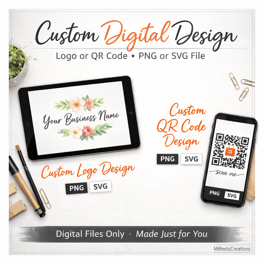 Custom Digital Design | Logo or QR Code | PNG or SVG File