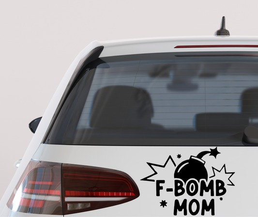 F-Bomb Mom vinyl car decal bumper sticker