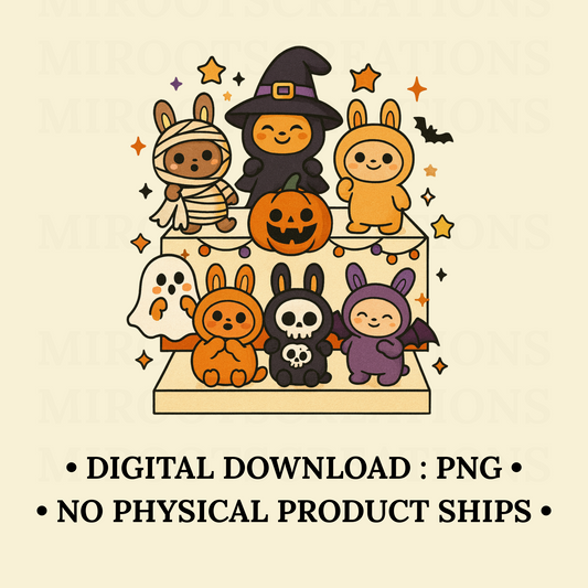 Halloween Labubu Inspired PNG Bundle
