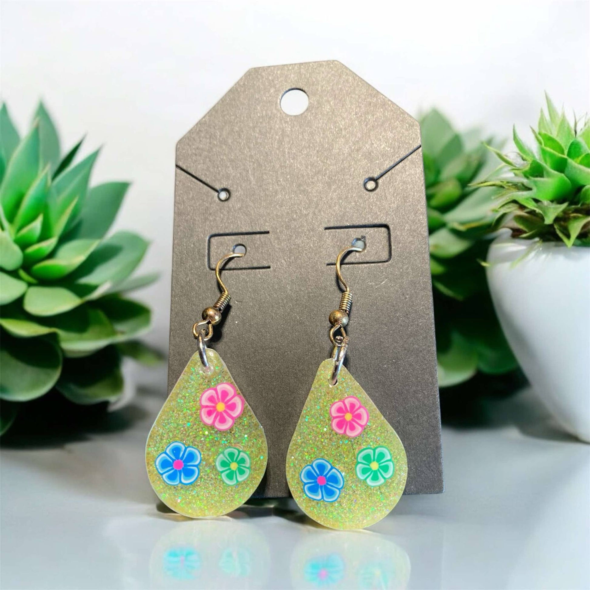 Hawaiian Hibiscus Floral Earrings