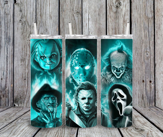 20 oz Horror Stars Movie Halloween Tumbler