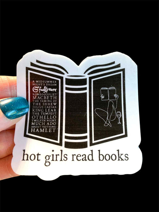 Waterproof Hot Girls Read Books (Bookish) Stickers