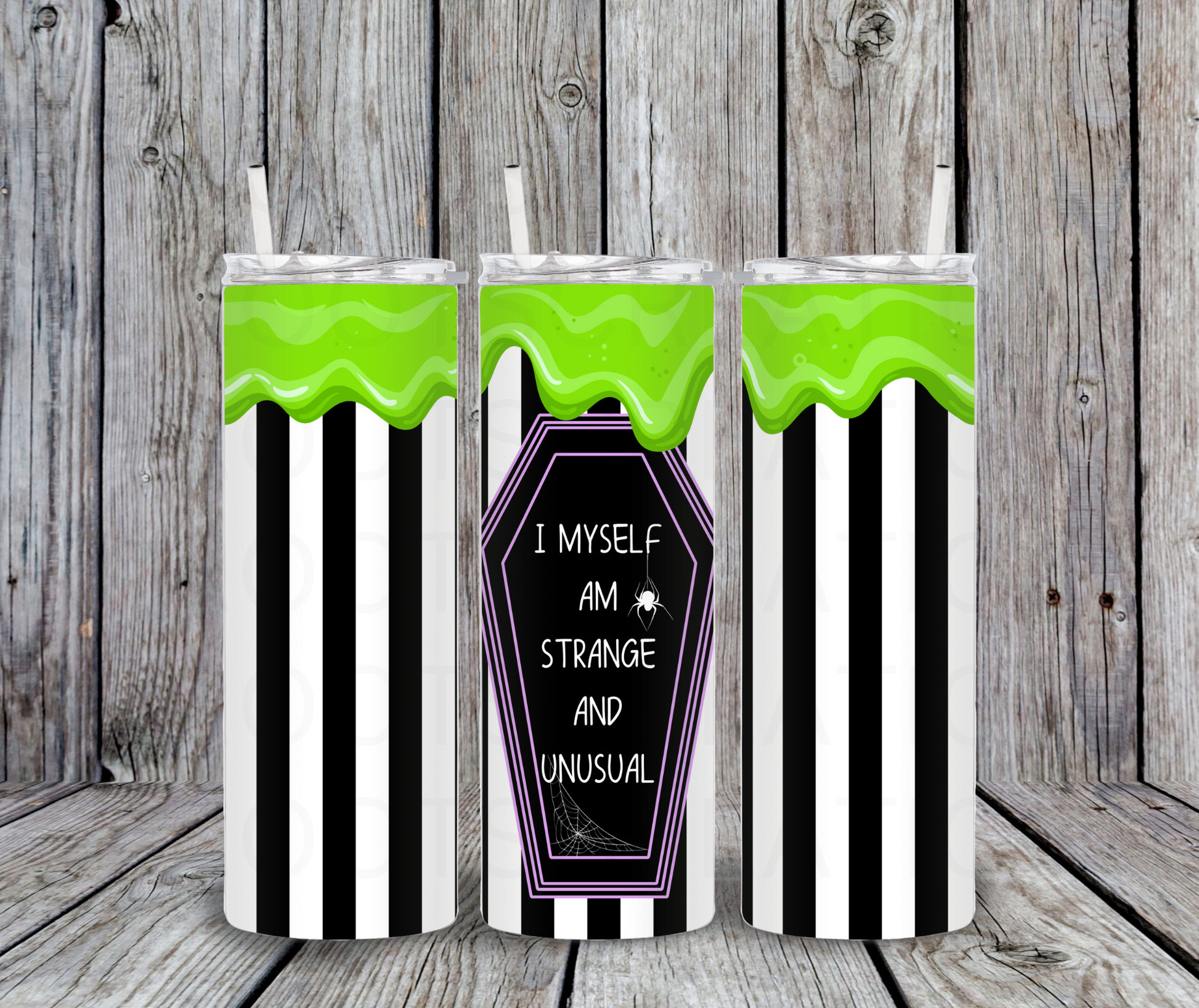 20 oz I Myself Am Strange and Unusual Beetlejuice (Halloween) Tumbler 