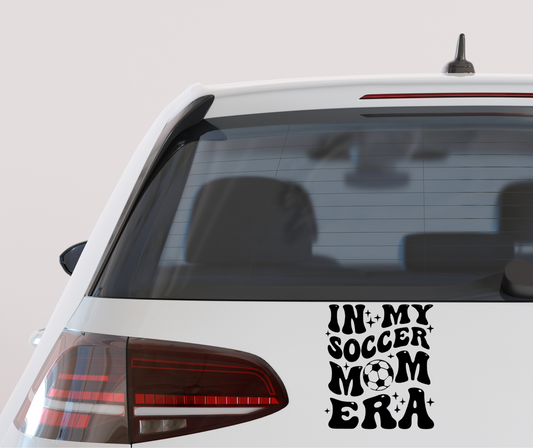 In My Soccer Mom Era vinyl car decal bumper sticker