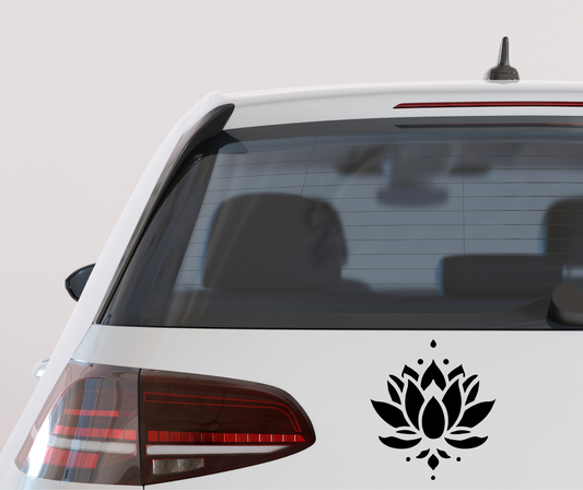 Lotus Flower vinyl car decal bumper sticker