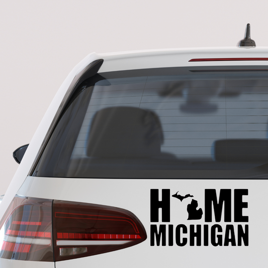Michigan HOME vinyl car decal bumper sticker