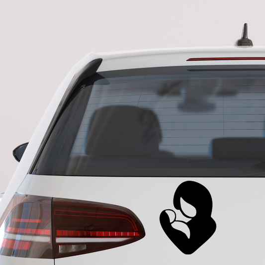 Mother With a Baby vinyl car decal bumper sticker