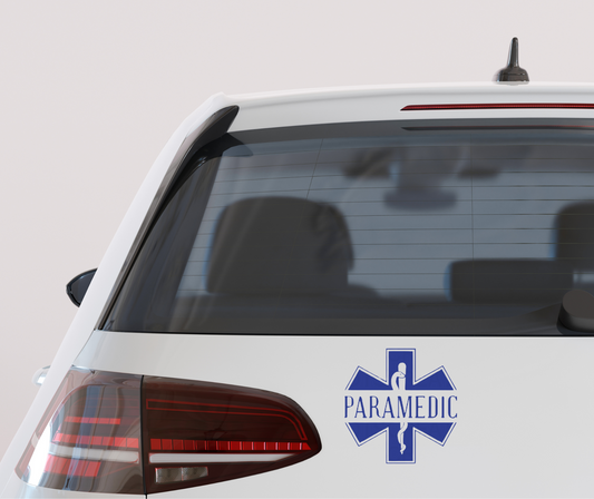 Paramedic/EMT Star of Life vinyl car decal bumper sticker