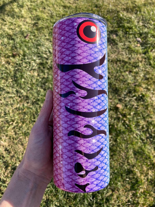 20 oz Rainbow Ombre Fishing Lure Tumbler