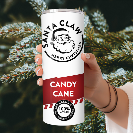 Santa Claw Candy Cane Tumbler | Christmas Parody Holiday Cup