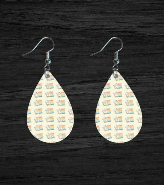 Teardrop shaped; Silly Goose on the Loose earrings