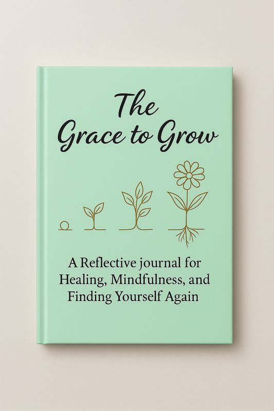 Journal titled 'The Grace to Grow' on a light beige background