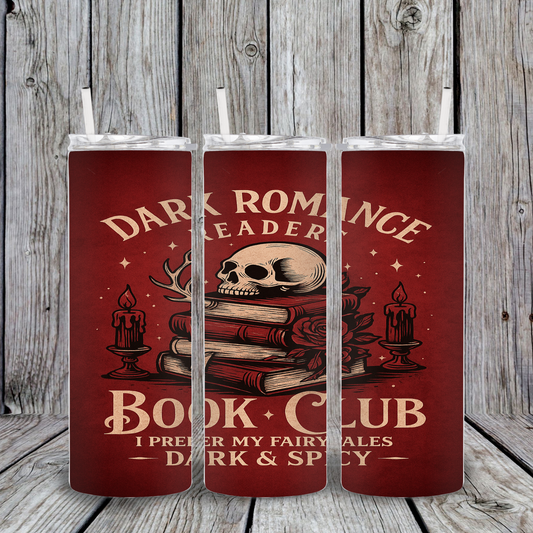 "Dark Romance Reader: Dark & Spicy" Spicy Book Club Halloween Tumbler