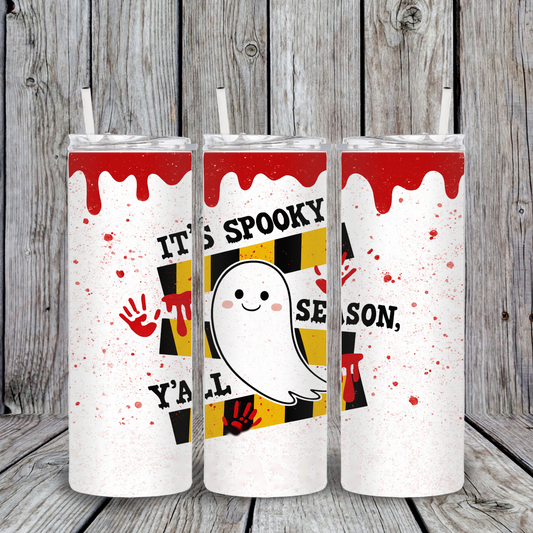 It's Spooky Season Y'all Ghost Crime Scene Halloween Tumbler