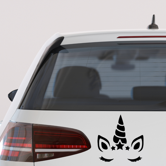 Unicorn with a Crown vinyl car decal bumper sticker