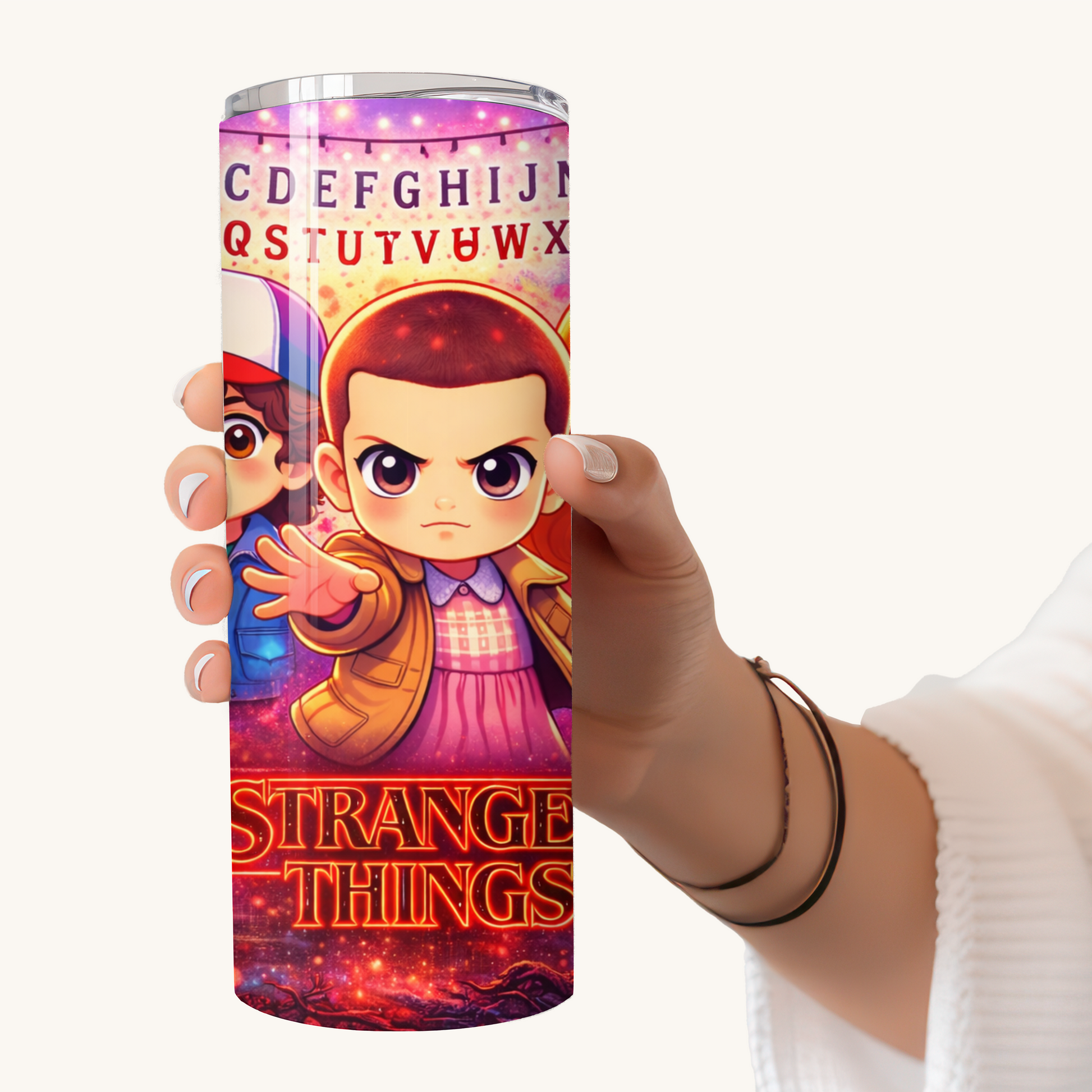 Valentine Stranger Things Inspired Chibi Eleven Tumbler MIRootsCreations 